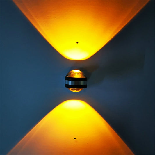LED Up And Down Light Wall Light Double-Sided Crystal Aluminum Lights Upper Outlet, 2W (Yellow Light), 2W (Blue Light), 2W (Green Light), 2W (Purple Light), 2W (Mixed Color Light), 6W (Red Light), 6W (Yellow Light), 6W (Blue Light), 6W (Green Light)���...