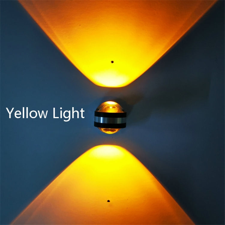 LED Up And Down Light Wall Light Double-Sided Crystal Aluminum Lights Upper Outlet, 2W (Yellow Light), 2W (Blue Light), 2W (Green Light), 2W (Purple Light), 2W (Mixed Color Light), 6W (Red Light), 6W (Yellow Light), 6W (Blue Light), 6W (Green Light)���...
