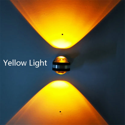LED Up And Down Light Wall Light Double-Sided Crystal Aluminum Lights Upper Outlet, 2W (Yellow Light), 2W (Blue Light), 2W (Green Light), 2W (Purple Light), 2W (Mixed Color Light), 6W (Red Light), 6W (Yellow Light), 6W (Blue Light), 6W (Green Light)���...