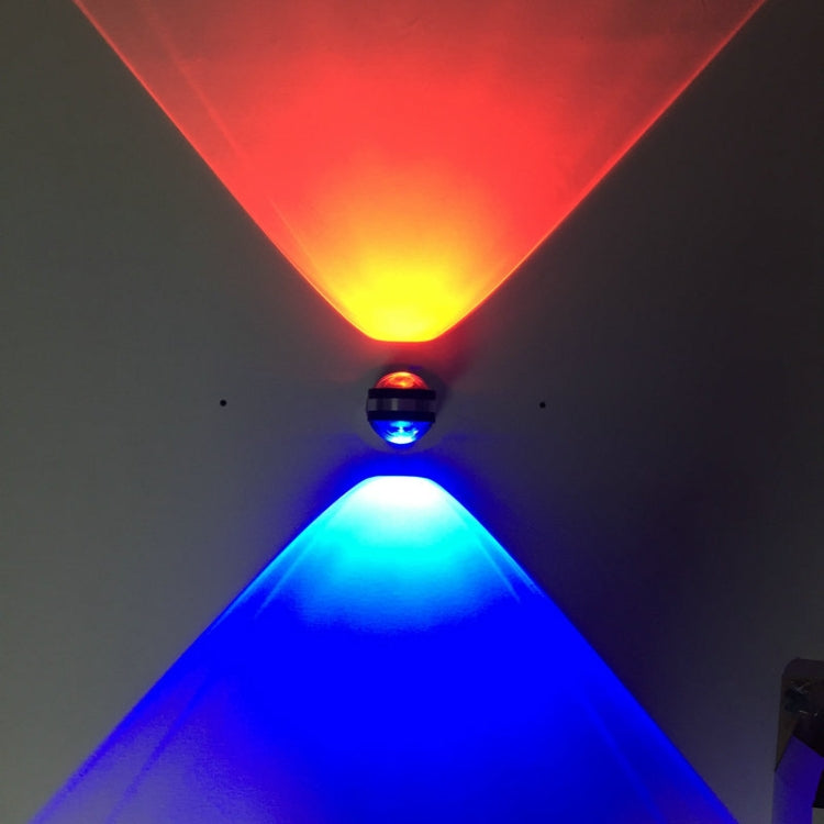 LED Up And Down Light Wall Light Double-Sided Crystal Aluminum Lights Upper Outlet, 2W (Yellow Light), 2W (Blue Light), 2W (Green Light), 2W (Purple Light), 2W (Mixed Color Light), 6W (Red Light), 6W (Yellow Light), 6W (Blue Light), 6W (Green Light)���...