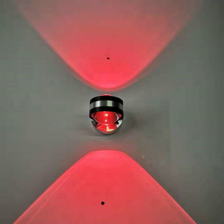 LED Up And Down Light Wall Light Double-Sided Crystal Aluminum Lights Upper Outlet, 2W (Yellow Light), 2W (Blue Light), 2W (Green Light), 2W (Purple Light), 2W (Mixed Color Light), 6W (Red Light), 6W (Yellow Light), 6W (Blue Light), 6W (Green Light)���...