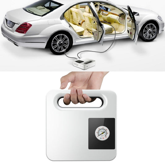 12V Car Air Pump Car Portable Tire Electric Pump, Mechanical Version(White), Digital Version(White)