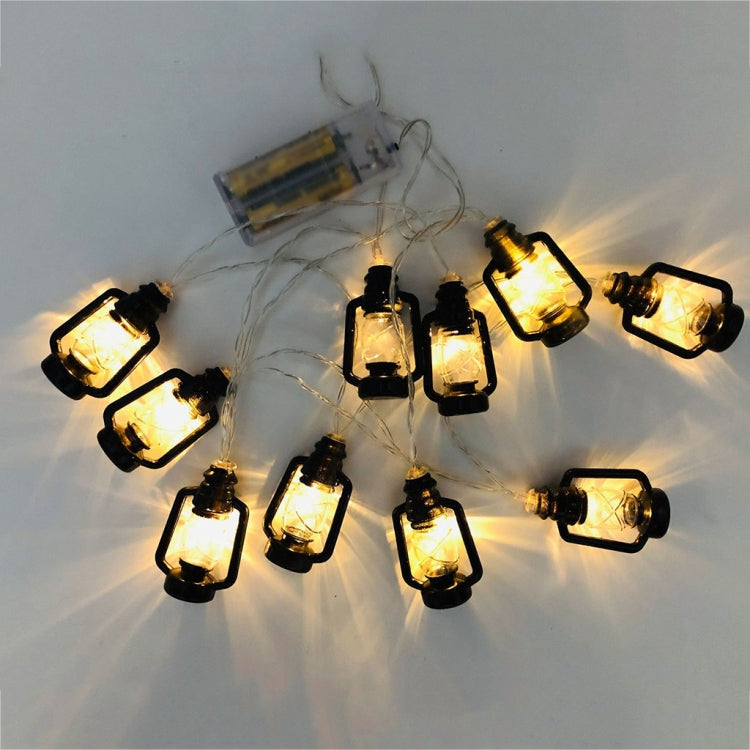 Christmas Lantern Festival Decoration Retro Kerosene Lamp LED String, 1.5m 10LEDs/ Black, 3m 20LEDs/ Black