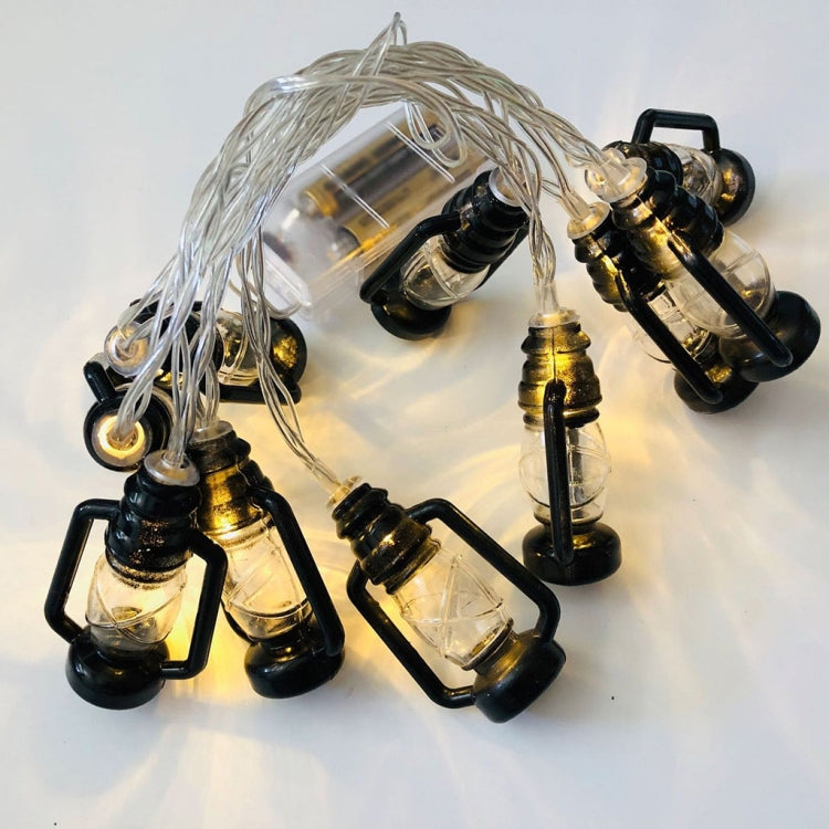 Christmas Lantern Festival Decoration Retro Kerosene Lamp LED String, 1.5m 10LEDs/ Black, 3m 20LEDs/ Black