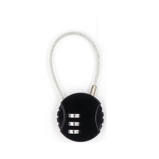 Steel Rope Spherical Combination Lock Gym Luggage Bicycle Round Padlock, Black, Silver, Red