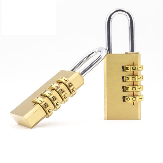 Four-digit Brass Code Padlock High-grade Security Gym Door Lock, Gym Door Lock