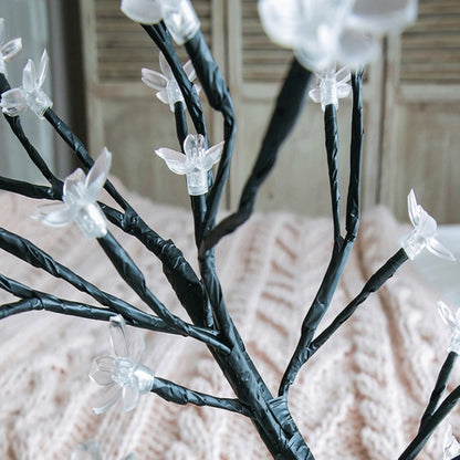 Cherry Tree Lamp Table Lamp Room Layout Decoration Creative Bedside Night Light Gift, 24 Lights Bauhinia Black Tree, 36 Lights Bauhinia Black Tree, 48 Lights Bauhinia Black Tree, 24 Lights Fiber Optic Black tree, 36 Lights Fiber Optic Black tree�������...