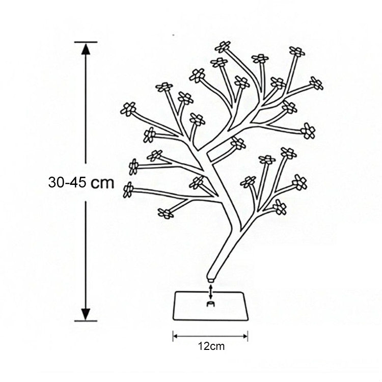 Cherry Tree Lamp Table Lamp Room Layout Decoration Creative Bedside Night Light Gift, 24 Lights Bauhinia Black Tree, 36 Lights Bauhinia Black Tree, 48 Lights Bauhinia Black Tree, 24 Lights Fiber Optic Black tree, 36 Lights Fiber Optic Black tree�������...