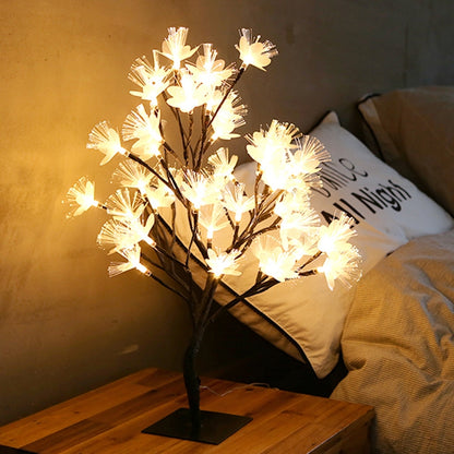 Cherry Tree Lamp Table Lamp Room Layout Decoration Creative Bedside Night Light Gift, 24 Lights Bauhinia Black Tree, 36 Lights Bauhinia Black Tree, 48 Lights Bauhinia Black Tree, 24 Lights Fiber Optic Black tree, 36 Lights Fiber Optic Black tree�������...