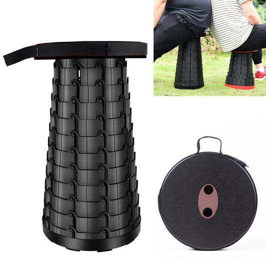 Outdoor Portable Folding Telescopic Plastic Stool Camping Fishing Garden Stool, 47cm(Black), 47cm(Red), 47cm(Yellow), 47cm(Green), 47cm(Purple)