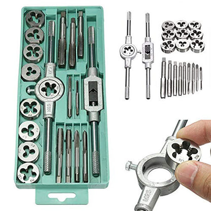 Hand Die Model Tap Tap Die Set Manual Tapping Drill Thread Hole, 20 In 1, 40 In 1