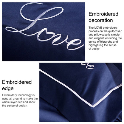 Silk Four-Piece Sheets Bed Sheet Double Nude Sleeping Quilt Cover Ice Silk Bedding, 2.0M Bed