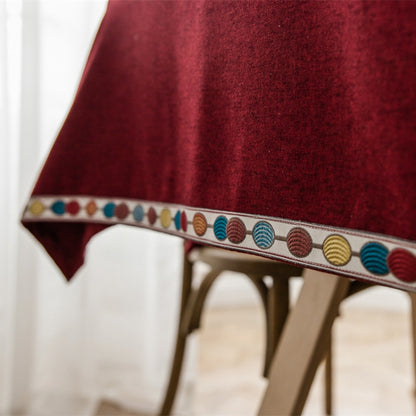Solid Color Waterproof Tablecloth Linen Rectangular Tablecloth, 130x220cm, 130x240cm, 140x260cm, 130x300cm, 140x220cm, 140x240cm, 140x300cm