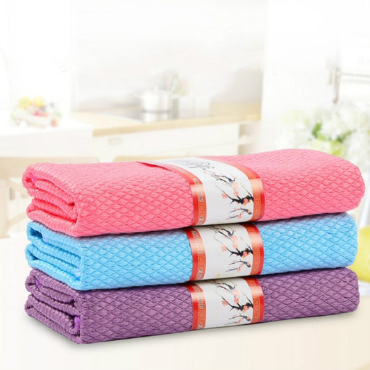Kitchen Glass Window Soft Fiber Clean Towel, Color 3 PCS 30 x 40 cm, Color 6 PCS 30×30 cm, Color 6 PCS 30×40 cm