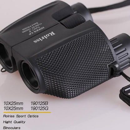 ROLISS 10X25 Outdoor Sports Portable Waterproof Pocket Binocular High Power Telescope