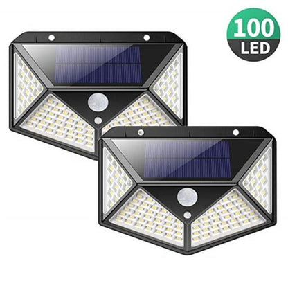 100 مصباح LED خارجي يعمل بالطاقة الشمسية