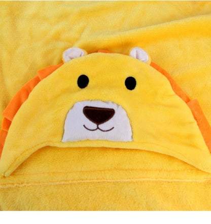 Baby Animal Shape Hooded Cape Bath Towel, 100×75cm