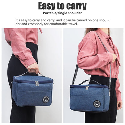 Thermal Lunch Box Bag Durable Waterproof Office Cooler Lunchbox with Strap, S, M, L
