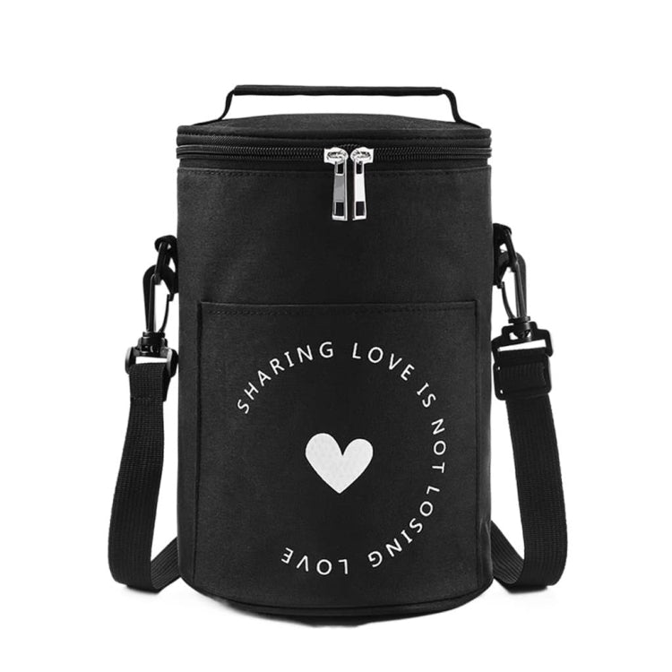 Round Lunch Bag Insulated Lunch Box Foldable & Portable Lunch Tote, L, M, S