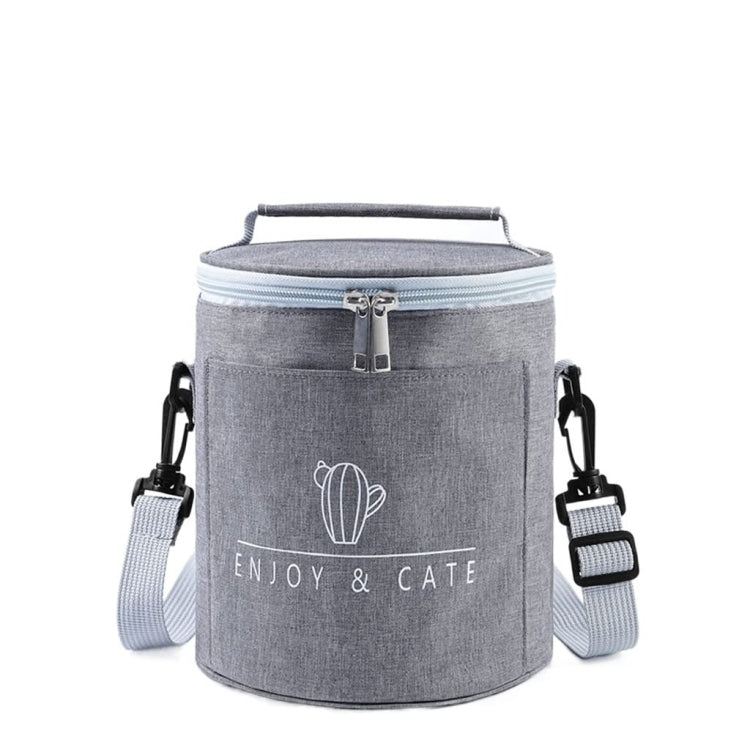 Round Lunch Bag Insulated Lunch Box Foldable & Portable Lunch Tote, L, M, S