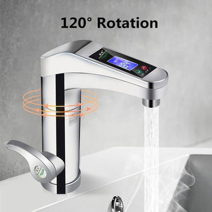 Intelligent Instant Digital Hot Water Faucet Hot and Cold Water Heater, White, Silver Grey