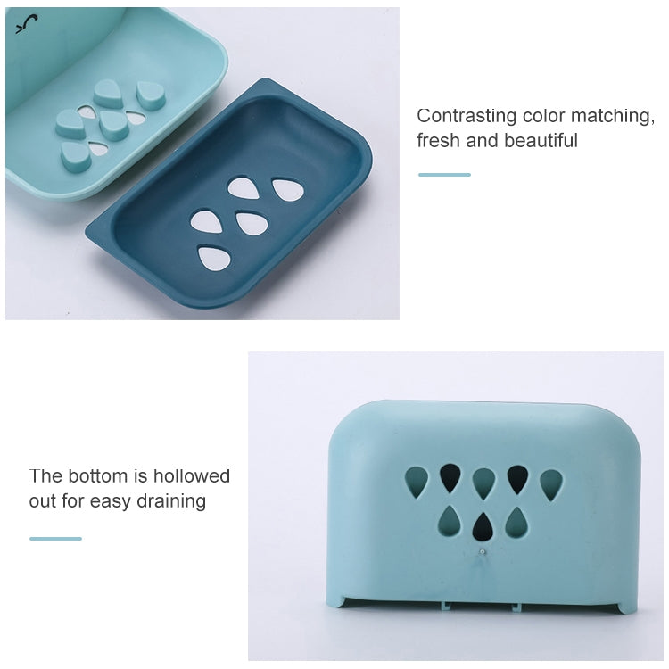 Cloud Soap Box Toilet Creative Wall-mounted Bathroom Toilet Free Punch Double-layer Drain Rack, White, Pink, Dark Blue, Light Blue