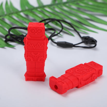 Silicone Robot Teether Baby Chewing Sensory Pendant Necklace