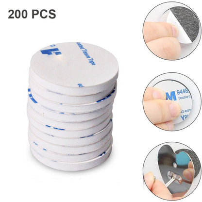 Round EVA Foam Double-sided Adhesive Strong High-viscosity Sponge Sticker, 200 PCS 20x1.5mm, 200 PCS 25x1.5mm, 100 PCS 40x1.5mm, 72 PCS 50x1.5mm, 24 PCS 80x1.5mm