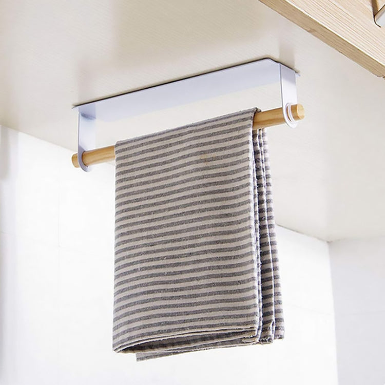 Non-perforated Kitchen Paper Holder Rag Roll Paper Storage Rack Toilet Bathroom Towel Rack