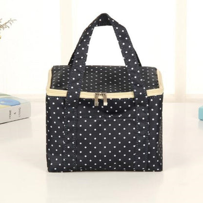 Large Oxford Cloth Insulation Bag Portable Lunch Bag Color Square Outdoor Picnic Bag