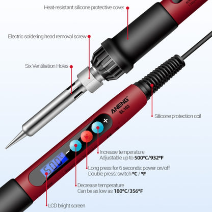 ANENG 60W Adjustable Temperature Electric Soldering Iron Welding Tool,, EU Plug, US Plug