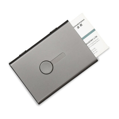 Metal Portable Push Card Case Ultra-thin Frosted Light Business Card Packing Box