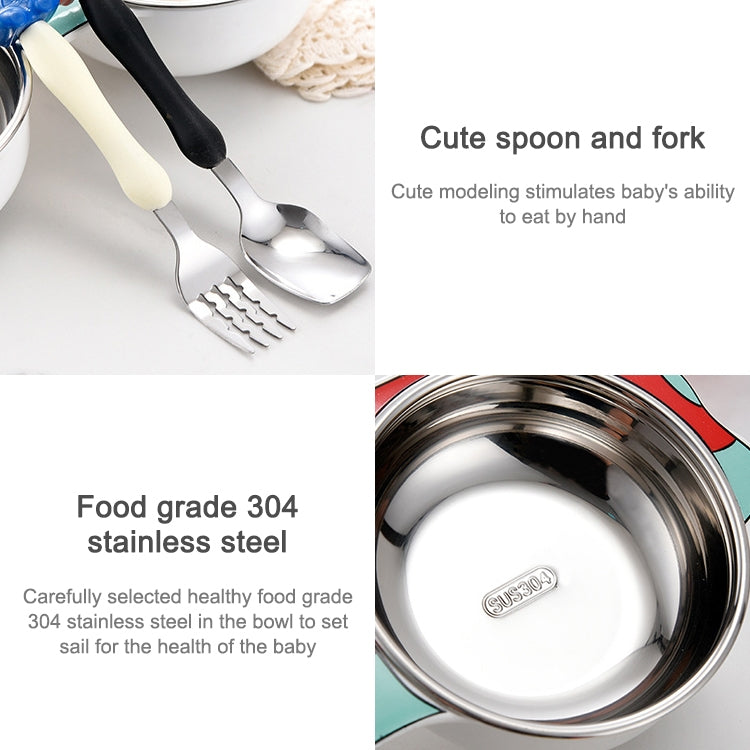 304 Stainless Steel Children Car Dinner Plate, Blue, Blue (removable and washable)