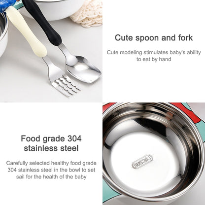 304 Stainless Steel Children Car Dinner Plate, Blue, Blue (removable and washable)