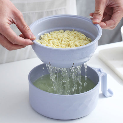6 in 1 Student Instant Noodle Bowl Bamboo Fiber Canteen Cutlery Set