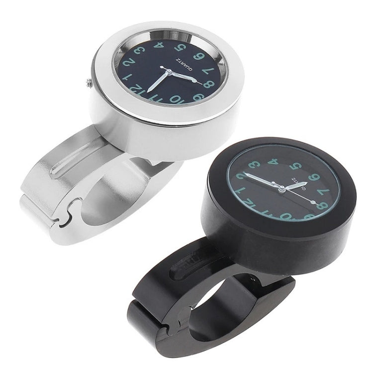 Motorcycle Bike Modified Handlebar Clock Watch, White, Black
