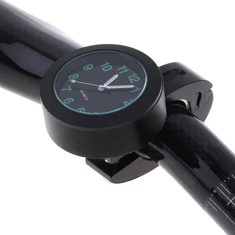 Motorcycle Bike Modified Handlebar Clock Watch, White, Black