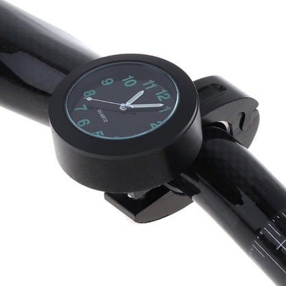 Motorcycle Bike Modified Handlebar Clock Watch, White, Black