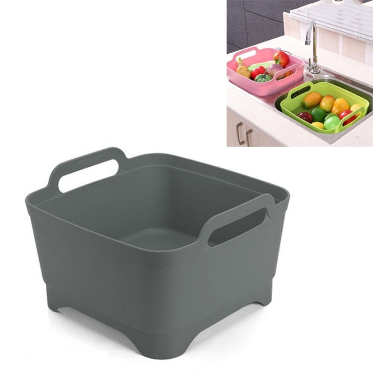 2 PCS Multifunctional Mobile Sink Kitchen Plastic Vegetable Washing Basket Fruit And Vegetable Storage Drain Basket, Pink, Purple, Green, Blue, White, Dark Gray, Dark Green
