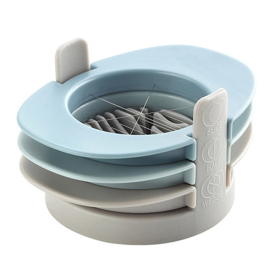 3 in 1 Multifunctional Egg Cutter Half-cut Egg Tool, Blue, Orange, Colorful