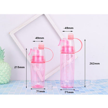 Creative Spray Water Bottle Sports Bottle Portable With Lid Summer Hydration Beauty Plastic Cup