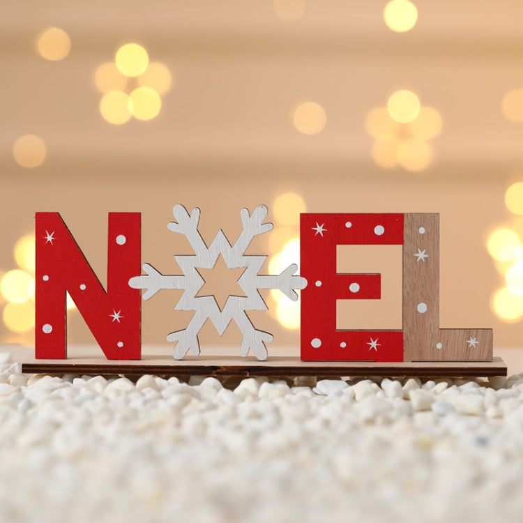 Christmas Decoration Items Wooden Letter Desktop Ornaments