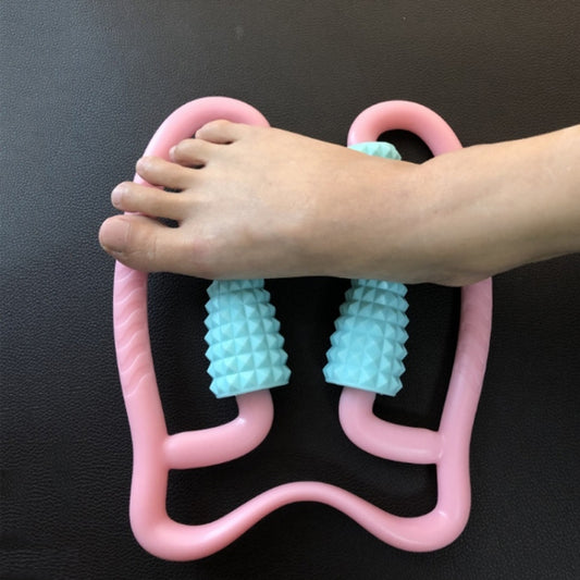 Manual Plastic Steering Wheel Type Leg Roller Massager Random Color Delivery, 4-wheel Ring