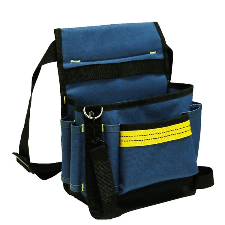 Electrician Maintenance Adjustable Multi-pocket Hardware Tool Belt Bag Multi-function Storage Bag, Blue