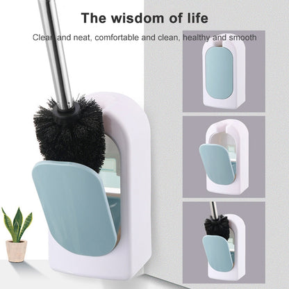 Bathroom Toilet Wall-mounted Toilet Brush Set with Soft Hair and Long Handle Without Dead Corners, Pink, Blue, Green, Grey