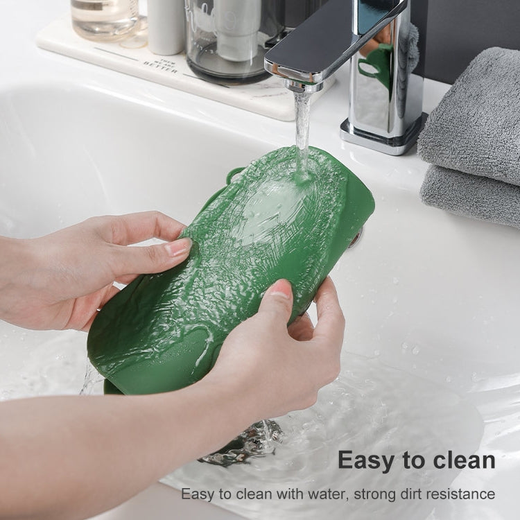 Sewer Deodorant Cover Sealing Plug Silicone Bathroom Toilet Floor Drain Deodorant, Green Cactus, White Wave Point, Black English Word