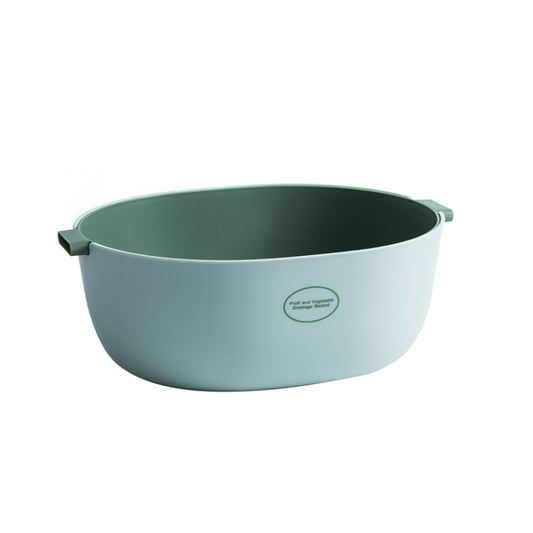 Kitchen Rice Pan Double-dish Vegetable Drain Basket Plastic Fruit Basket