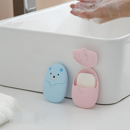 Disposable Soap Paper Outdoor Travel Portable Hand Washing And Cleaning Soap Tablets Random Color, Disposable Soap Paper