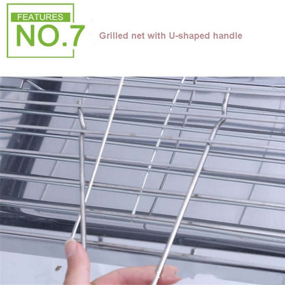 HZ-003 BBQ Grill Outdoor Portable Stainless Steel Stove Household Charcoal Barbecue Rack