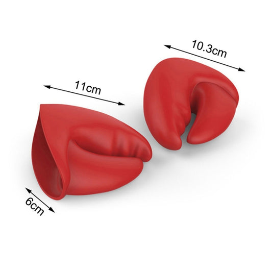 One Pair Lobster Tongs Heat Insulation Gloves Kitchen High Temperature Resistant Silicone Anti-scald Hand Clips, Insulation Gloves